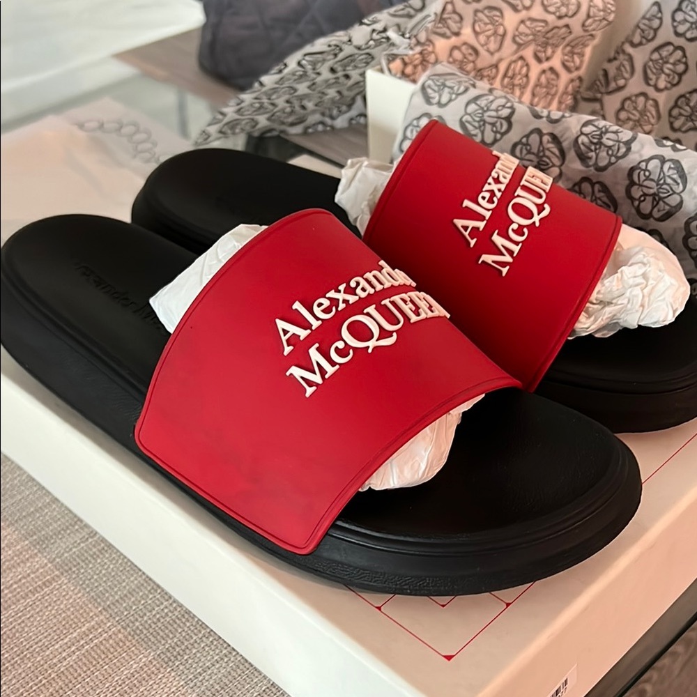 Alexander McQueen Bold Red Slides